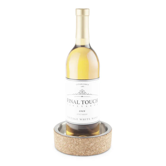 Porte-bouteille en liège et acier inoxydable