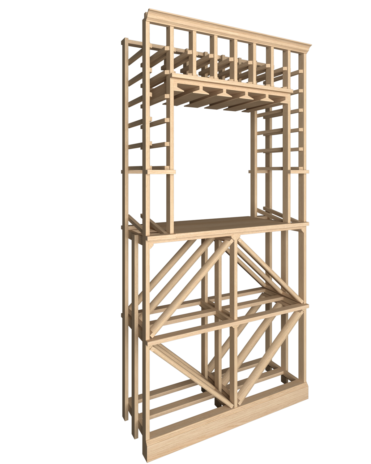 Tasting Niche with Diamond and Standard Bottle (750ml) - Premier Cru Premium Wooden Racking