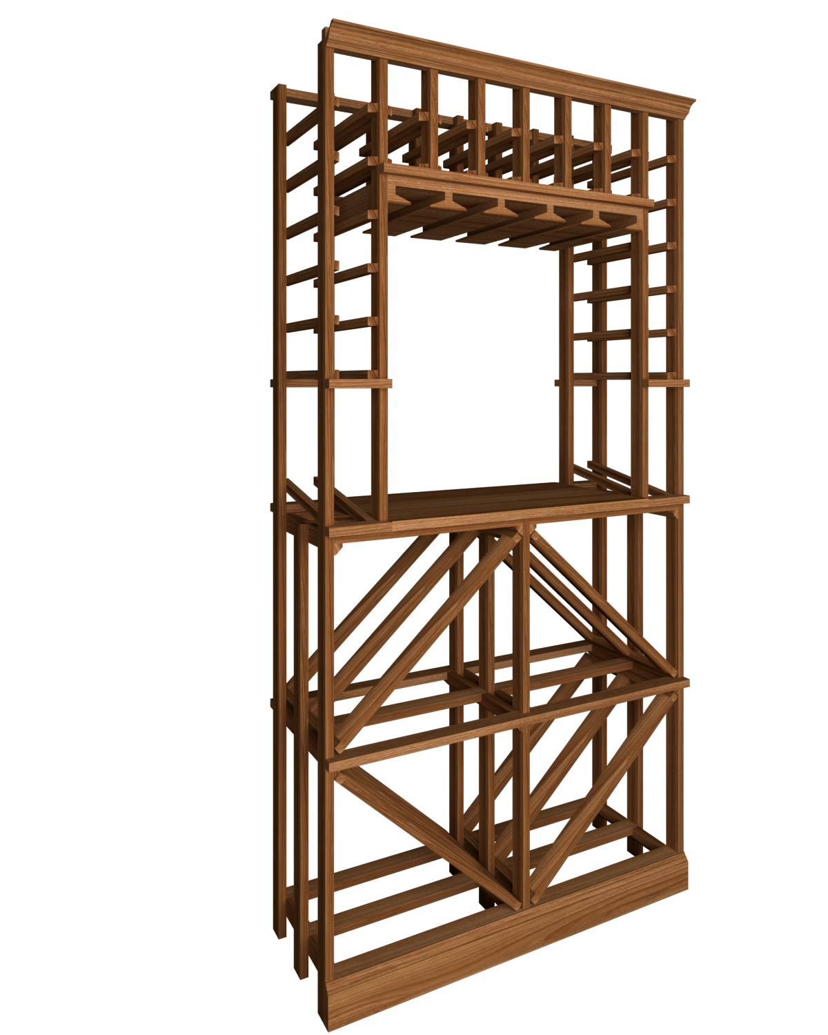 Tasting Niche with Diamond and Standard Bottle (750ml) - Premier Cru Premium Wooden Racking