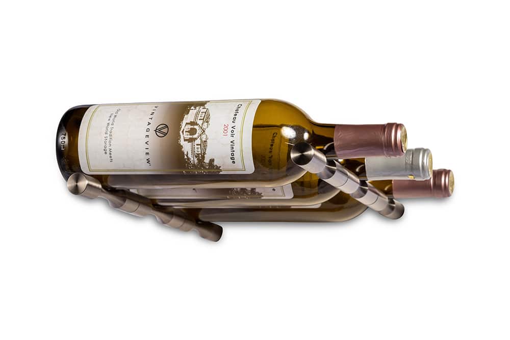 Vino Pins 3 (porte-bouteilles mural en métal avec chevilles)