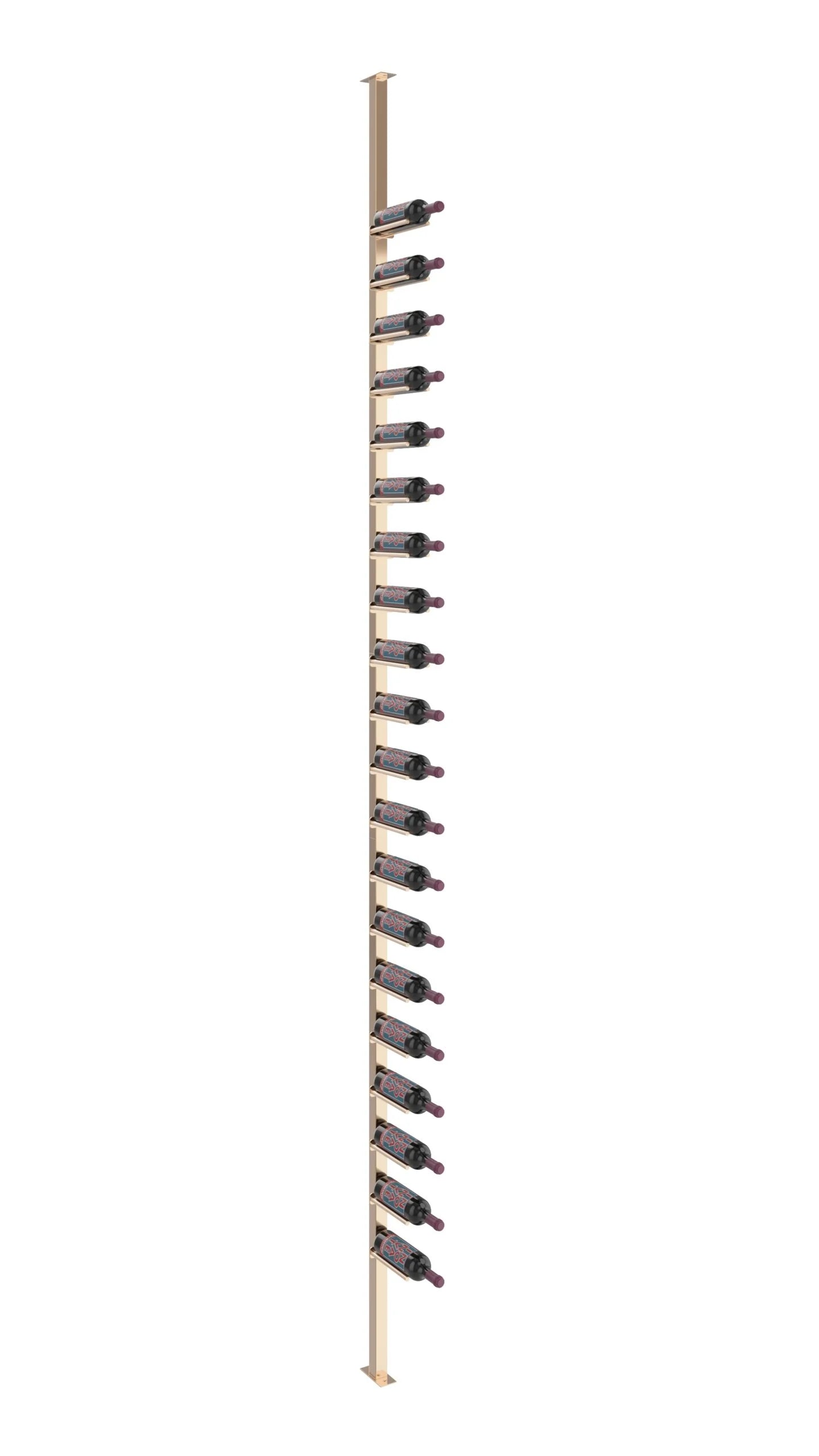 Kit de poteau simple face Vino Rails 10 (système de casier à vin du sol au plafond)