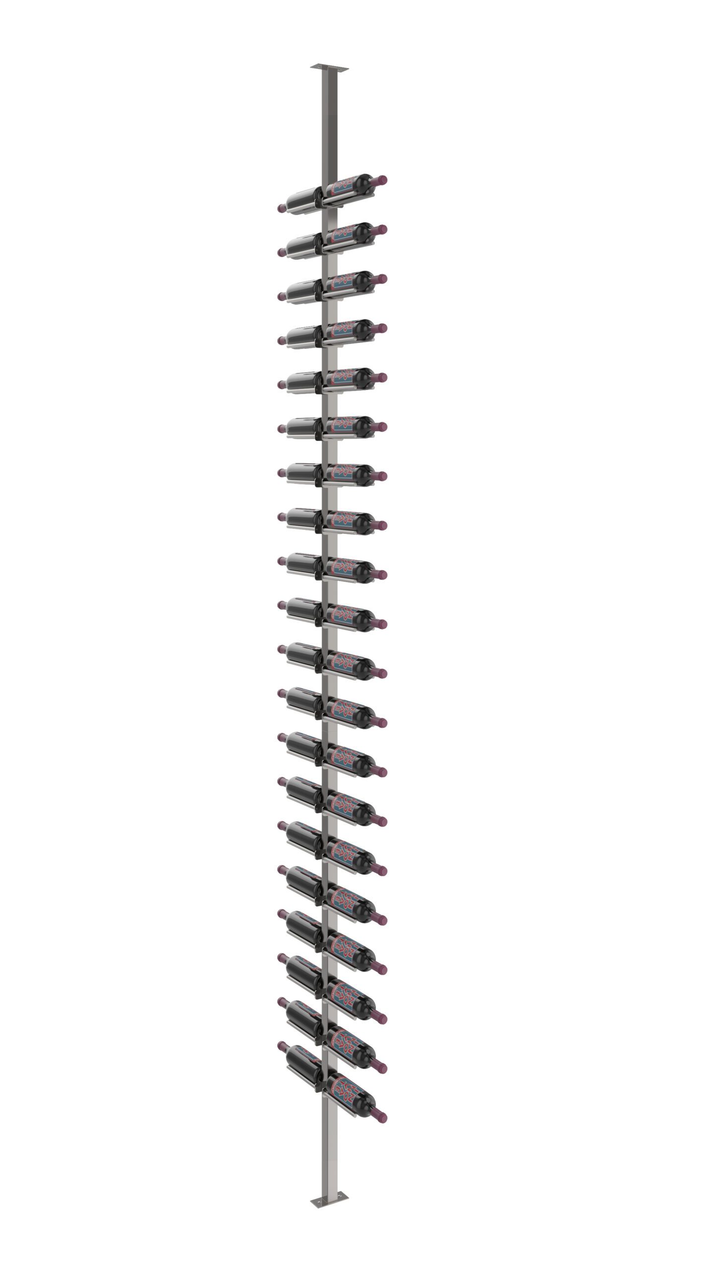 Kit de poteaux double face Vino Rails 10 (système de casier à vin du sol au plafond)
