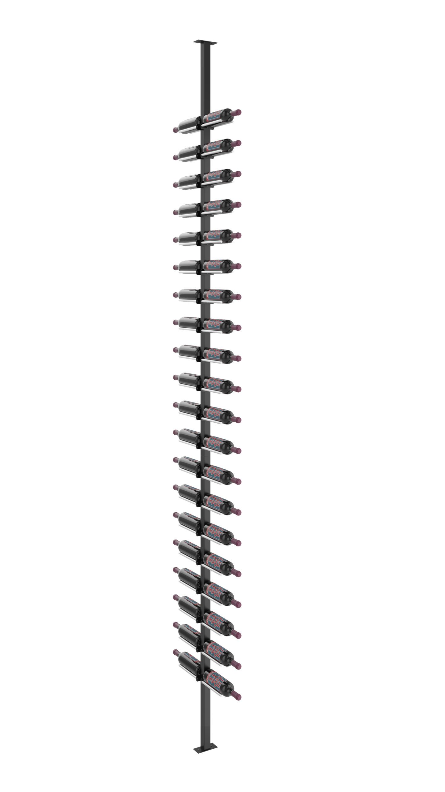 Kit de poteaux double face Vino Rails 10 (système de casier à vin du sol au plafond)
