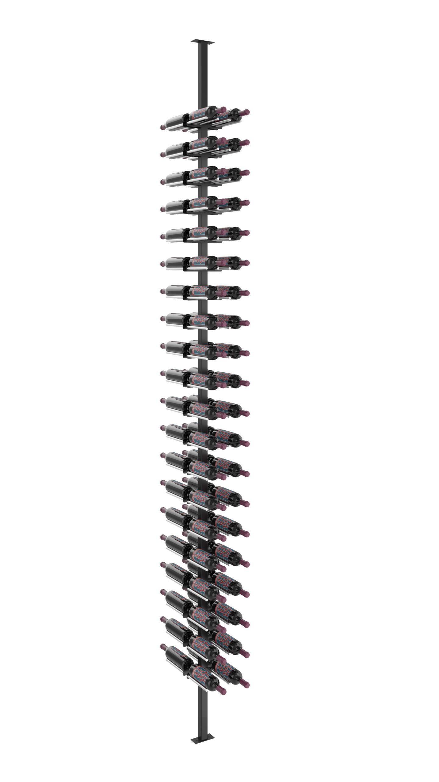 Kit de poteaux double face Vino Rails 10 (système de casier à vin du sol au plafond)