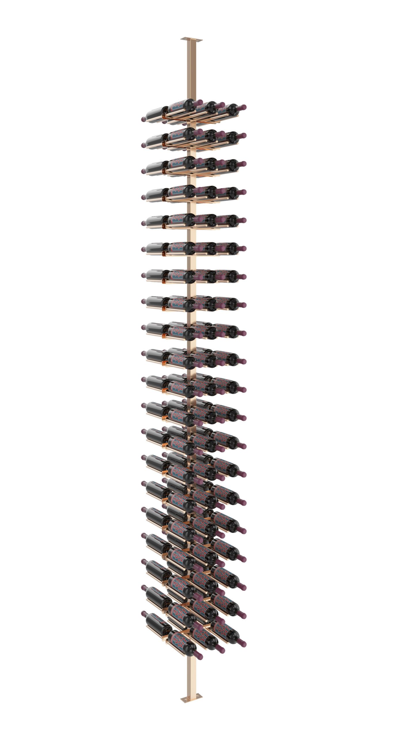 Kit de poteaux double face Vino Rails 10 (système de casier à vin du sol au plafond)