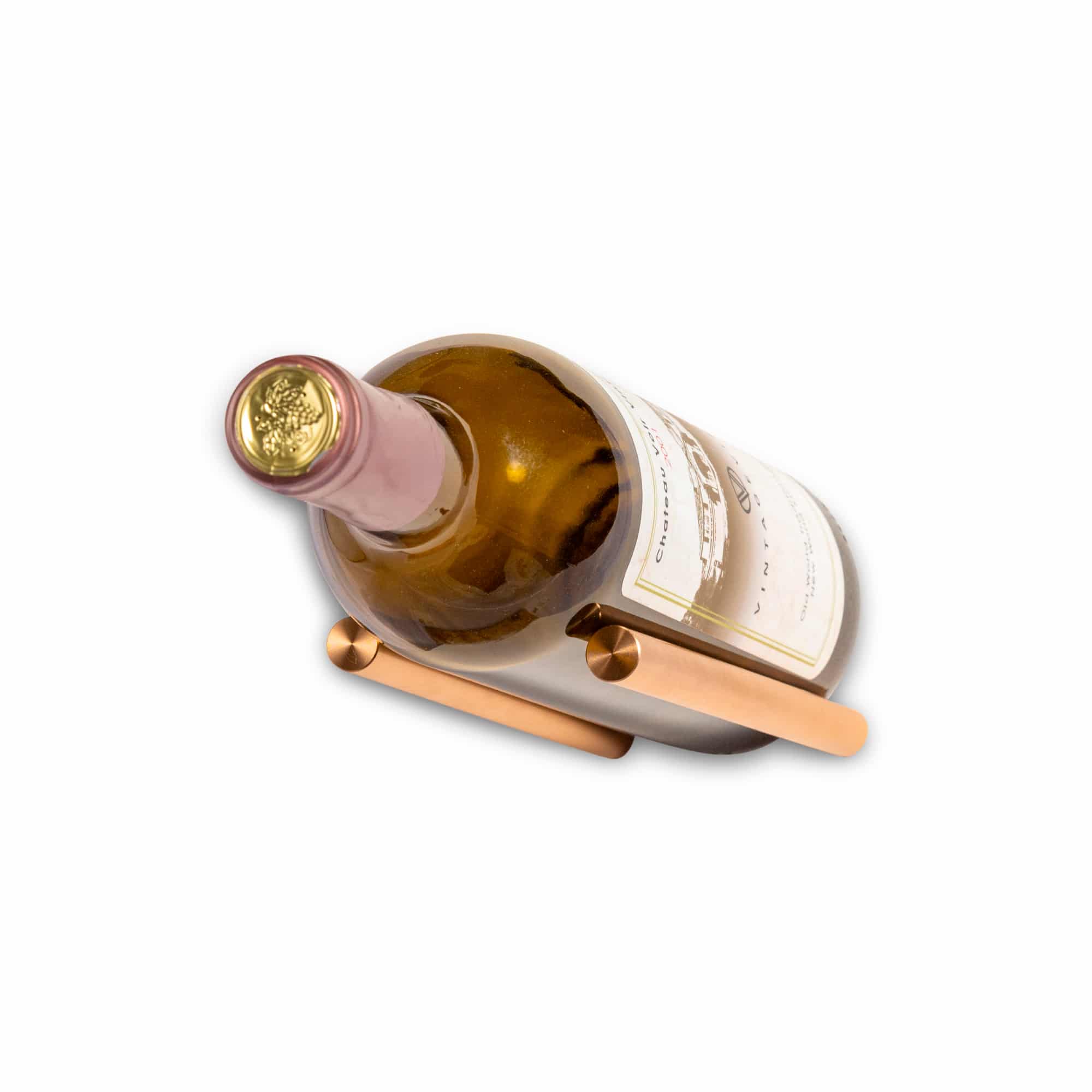 Vino Rails 1 (support mural pour bouteilles de vin avec chevilles, face bouchon)