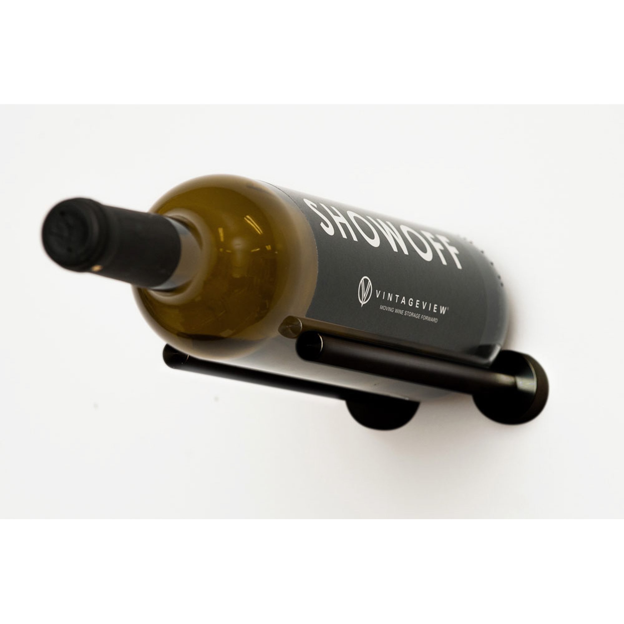 Vino Rails 1 (support mural pour bouteilles de vin avec chevilles, face bouchon)