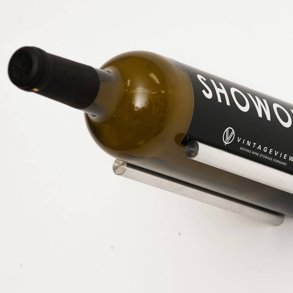 Vino Rails 1 (support mural pour bouteilles de vin avec chevilles, face bouchon)