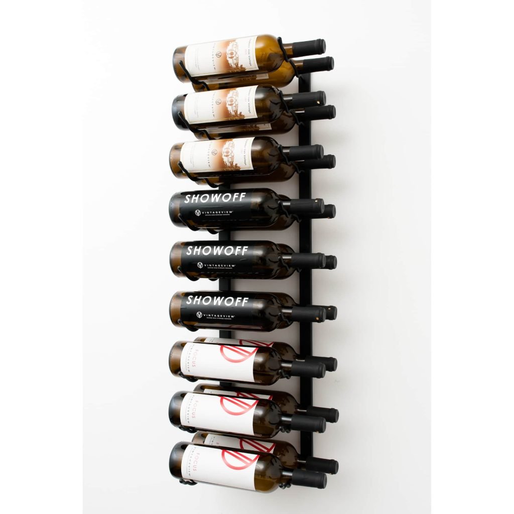 W Series Wine Rack 3 (wall mounted metal bottle storage)