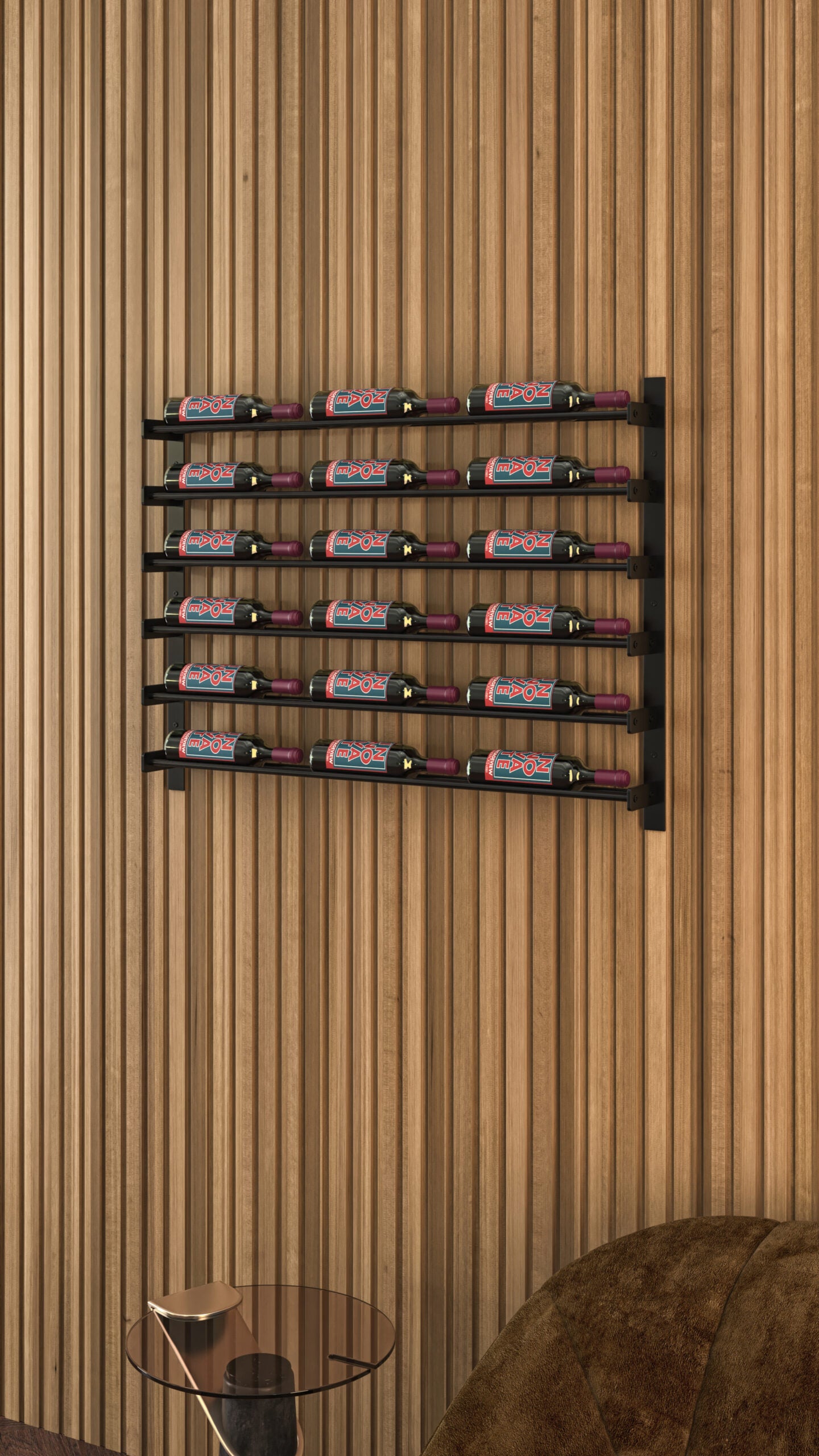 Evolution Wine Wall 30 3C (wall mounted metal wine rack)