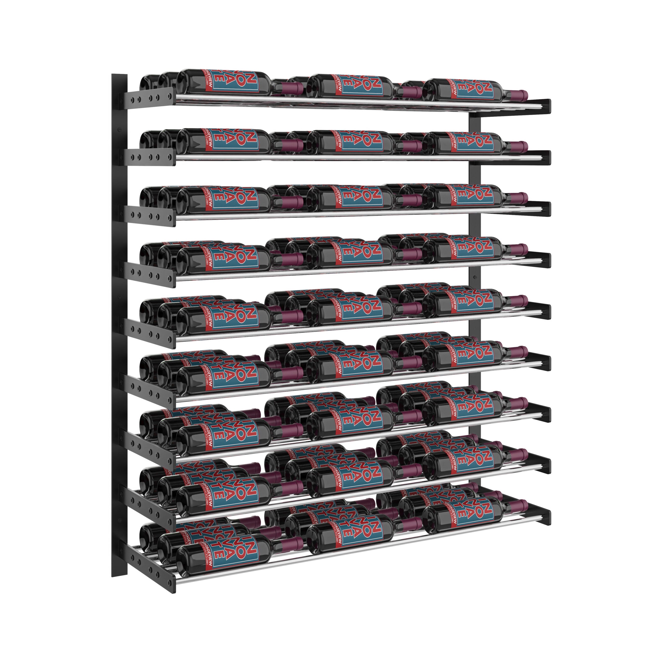Evolution Wine Wall 45 3C Extension (wall mounted metal wine rack expansion pack)