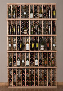 Retail 3 750ml Bottles with 4 Presentation Rows - Premium Wooden Wine Racks