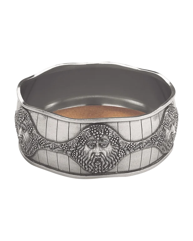 Bacchus Pewter Wine Bottle Coaster