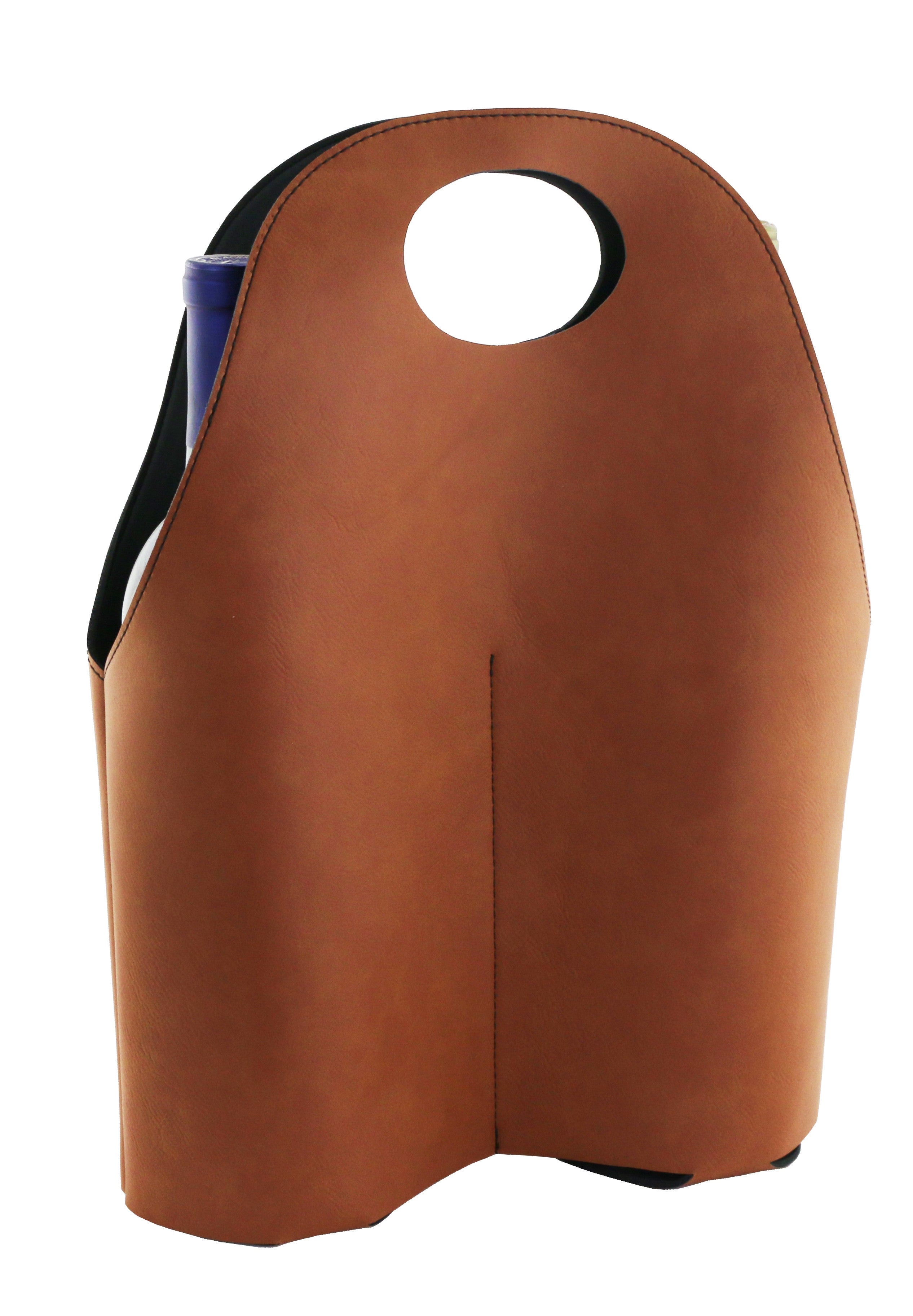 Sac fourre-tout en similicuir SUAVE pour deux bouteilles de vin