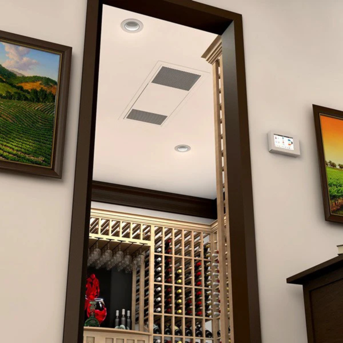 Ceiling Mount 8000 – Ductless (220V Condenser) Wine Cellar Cooling System
