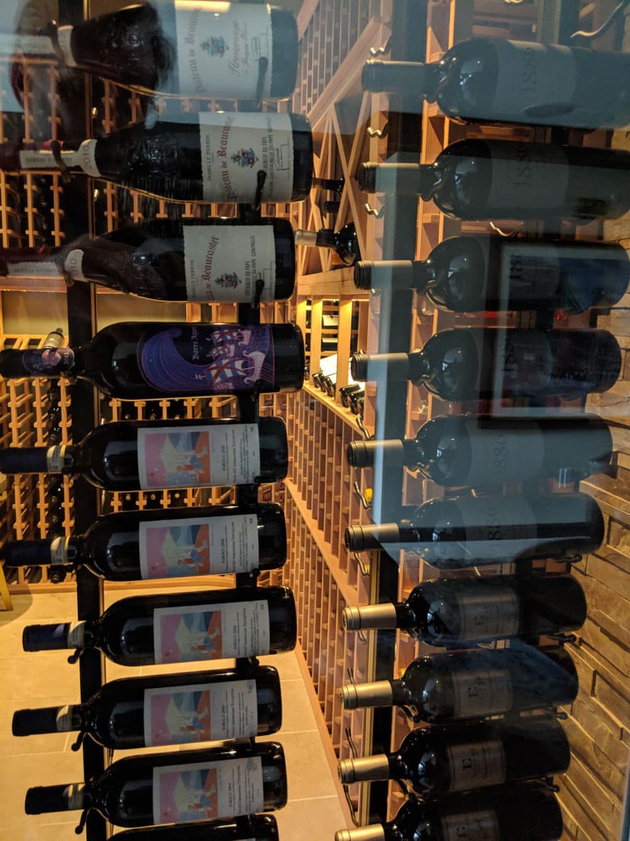 Cadre de casier à vin W Series Grand 10 (support de casier à vin du sol au plafond pour jusqu'à 24 bouteilles de vin de 3-6L)
