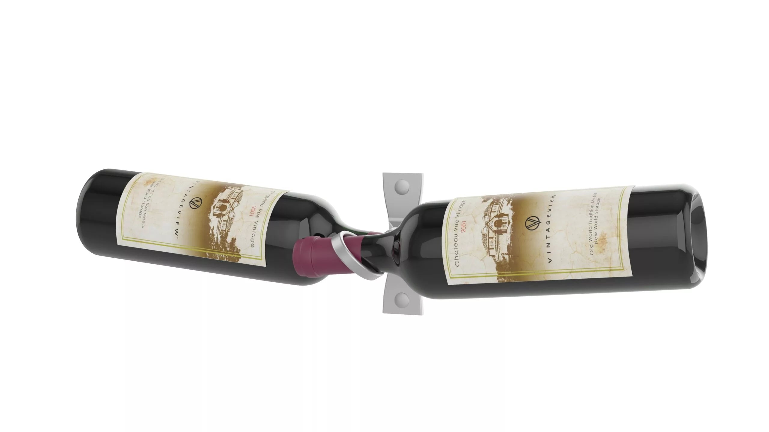 R Series Helix Dual 5 Wall Mounted Metal Wine Rack