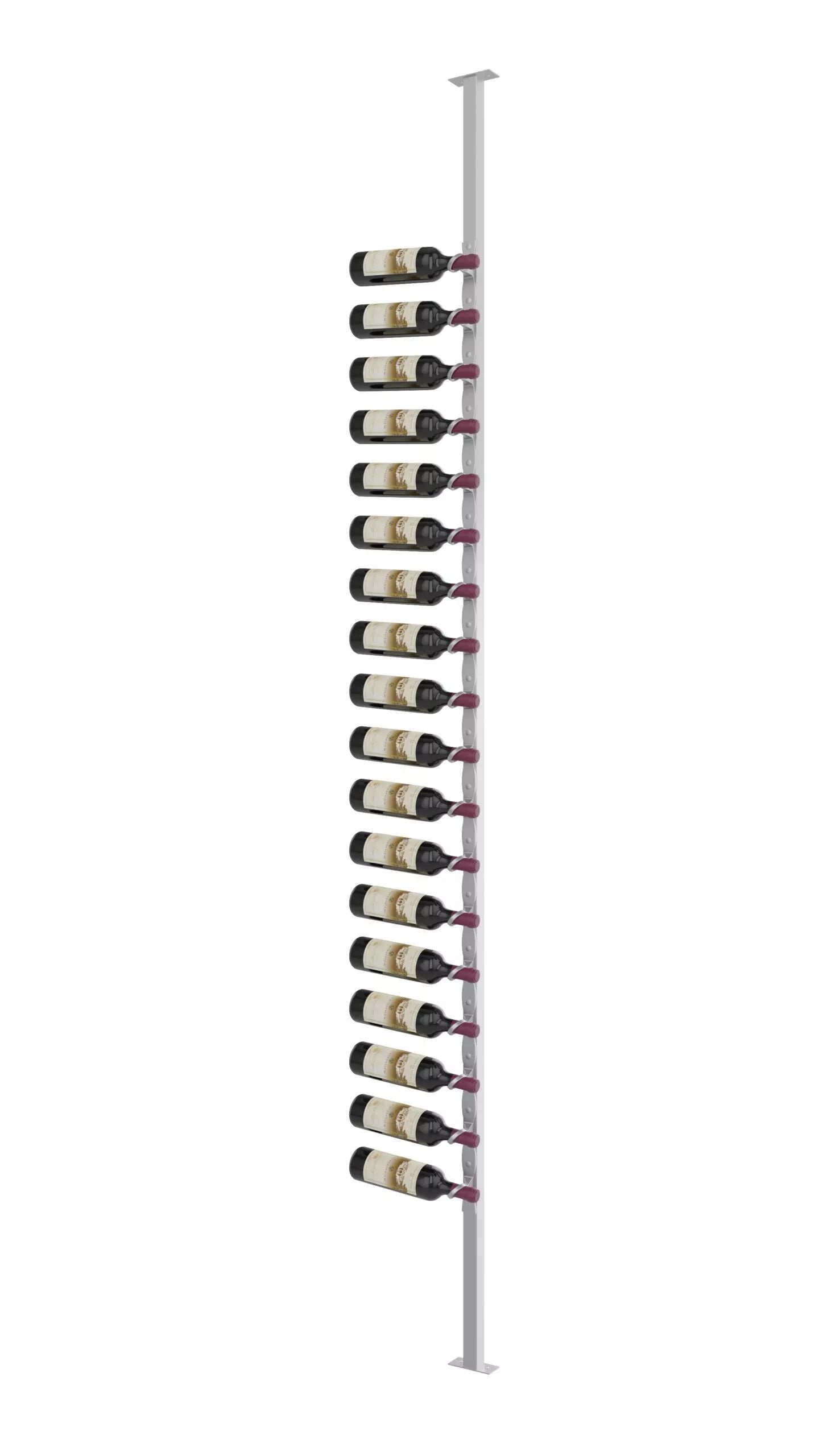Helix Single Sided Wine Rack Post Kit 10 (modern floor-to-ceiling floating wine rack system)