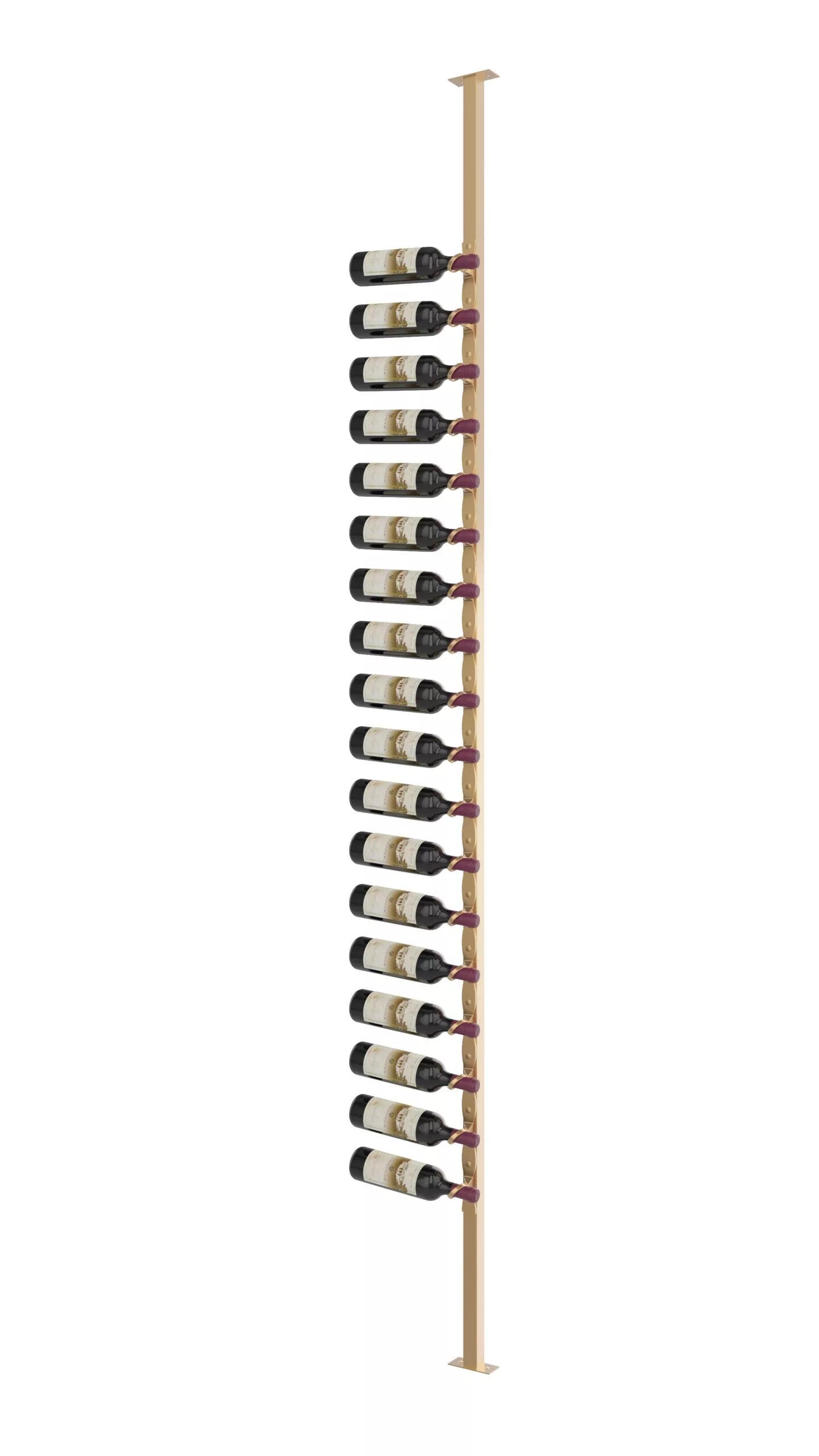 Helix Single Sided Wine Rack Post Kit 10 (modern floor-to-ceiling floating wine rack system)