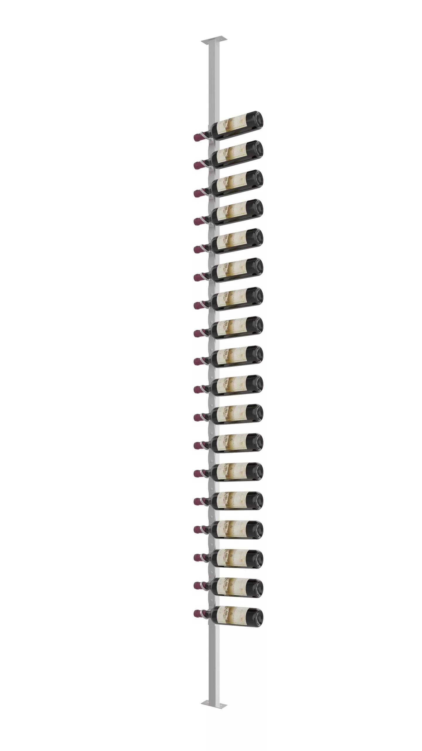 Helix Single Sided Wine Rack Post Kit 10 (modern floor-to-ceiling floating wine rack system)