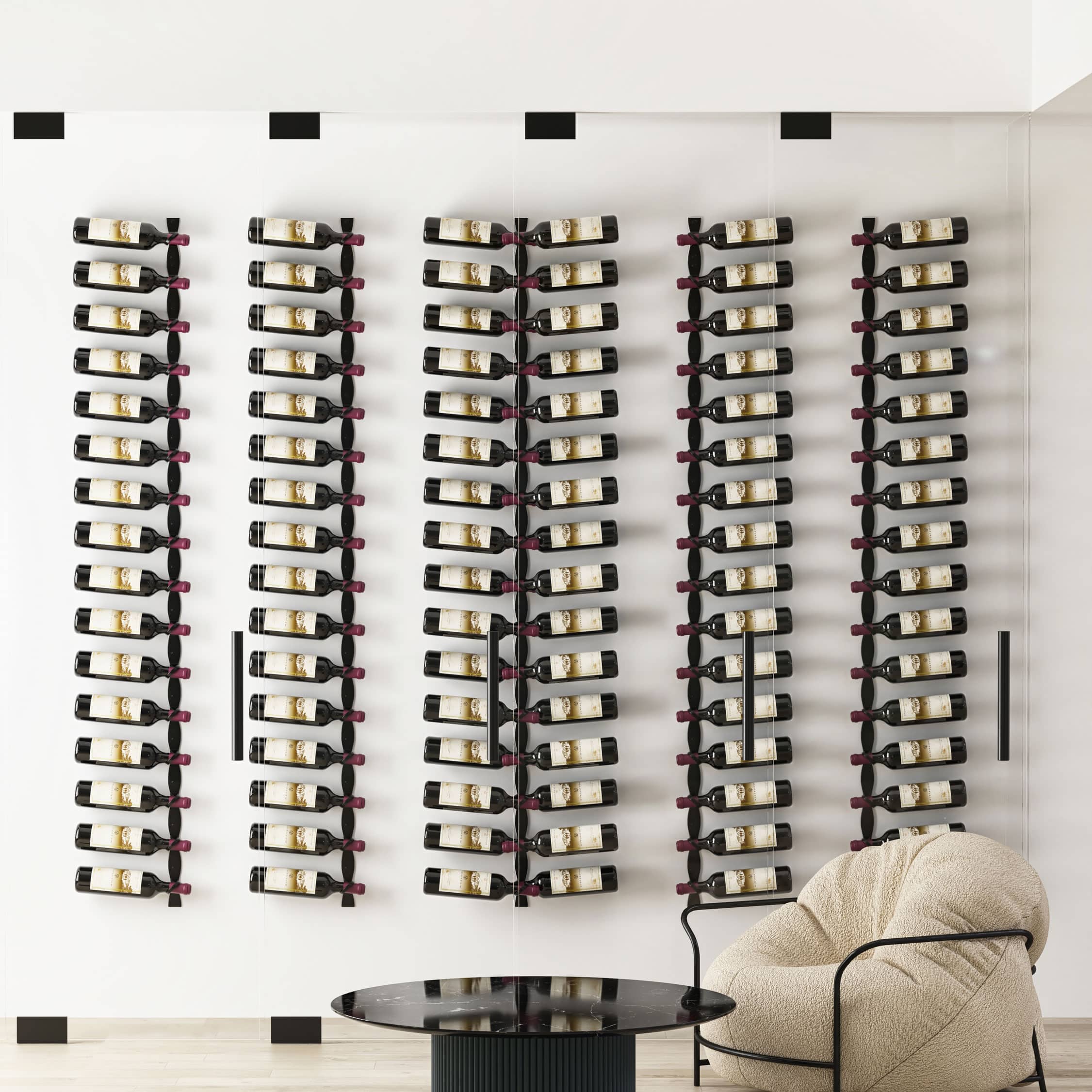 R Series Helix Dual 5 Wall Mounted Metal Wine Rack