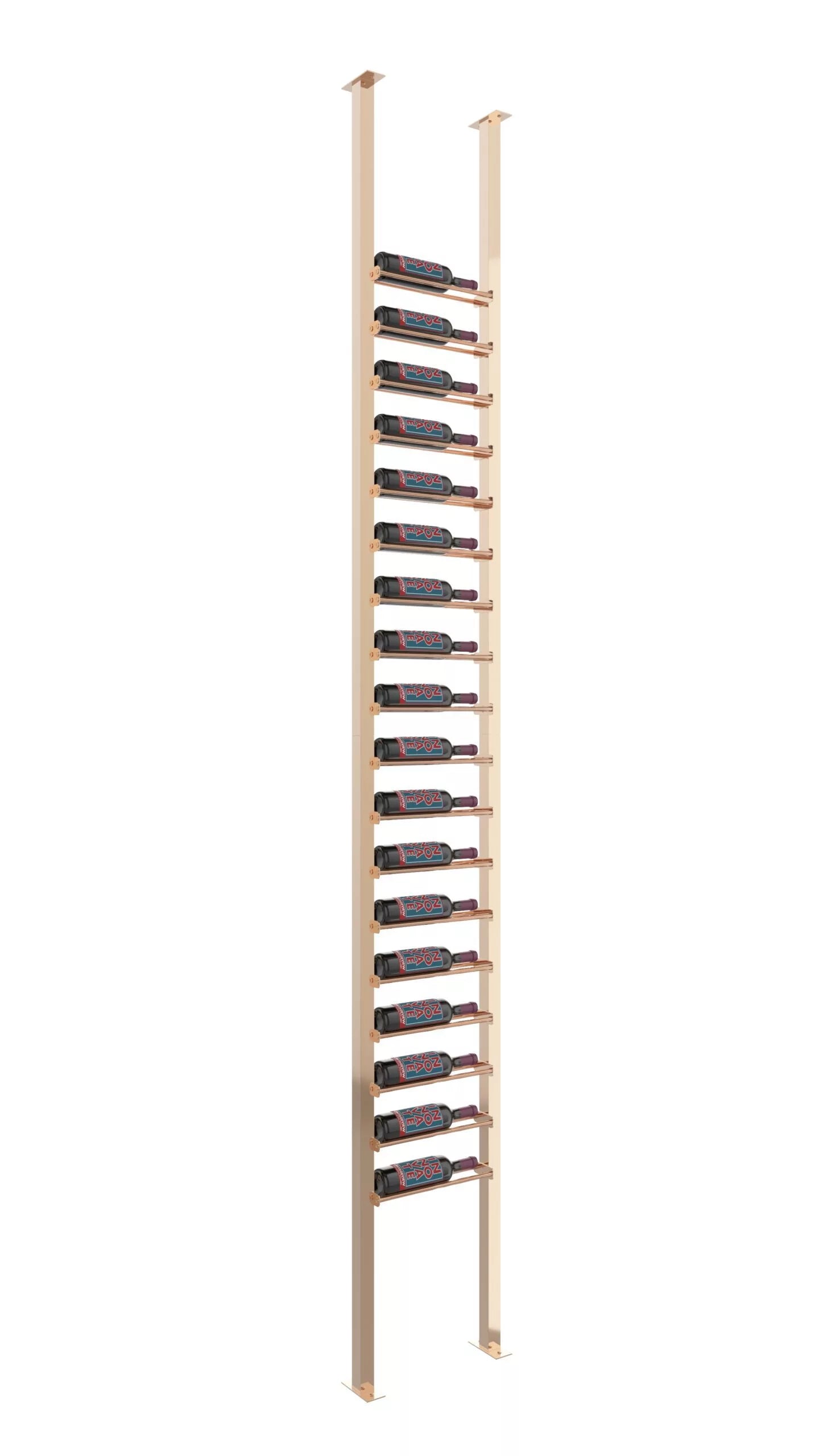 Evolution Low Profile Post Kit 10 1C (ultra slim floor-to-ceiling wine rack system)