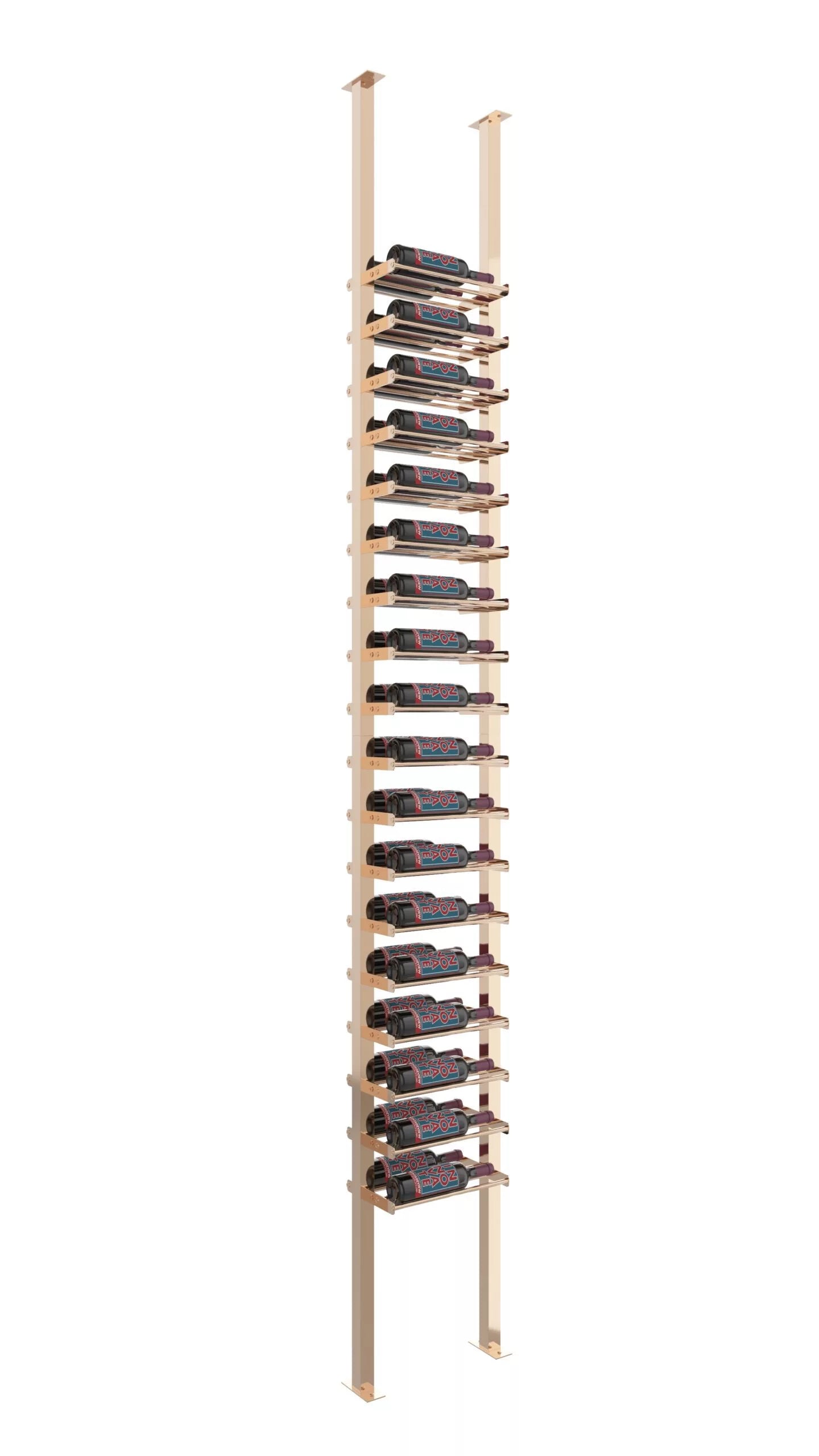 Evolution Low Profile Post Kit 10 1C (ultra slim floor-to-ceiling wine rack system)