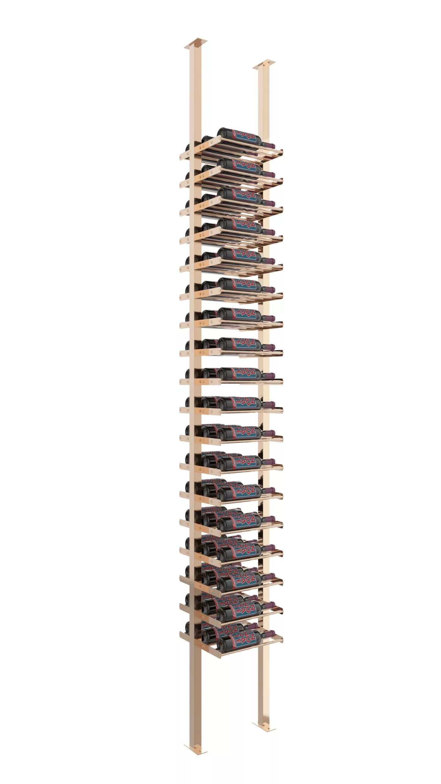Evolution Low Profile Post Kit 10 1C (ultra slim floor-to-ceiling wine rack system)