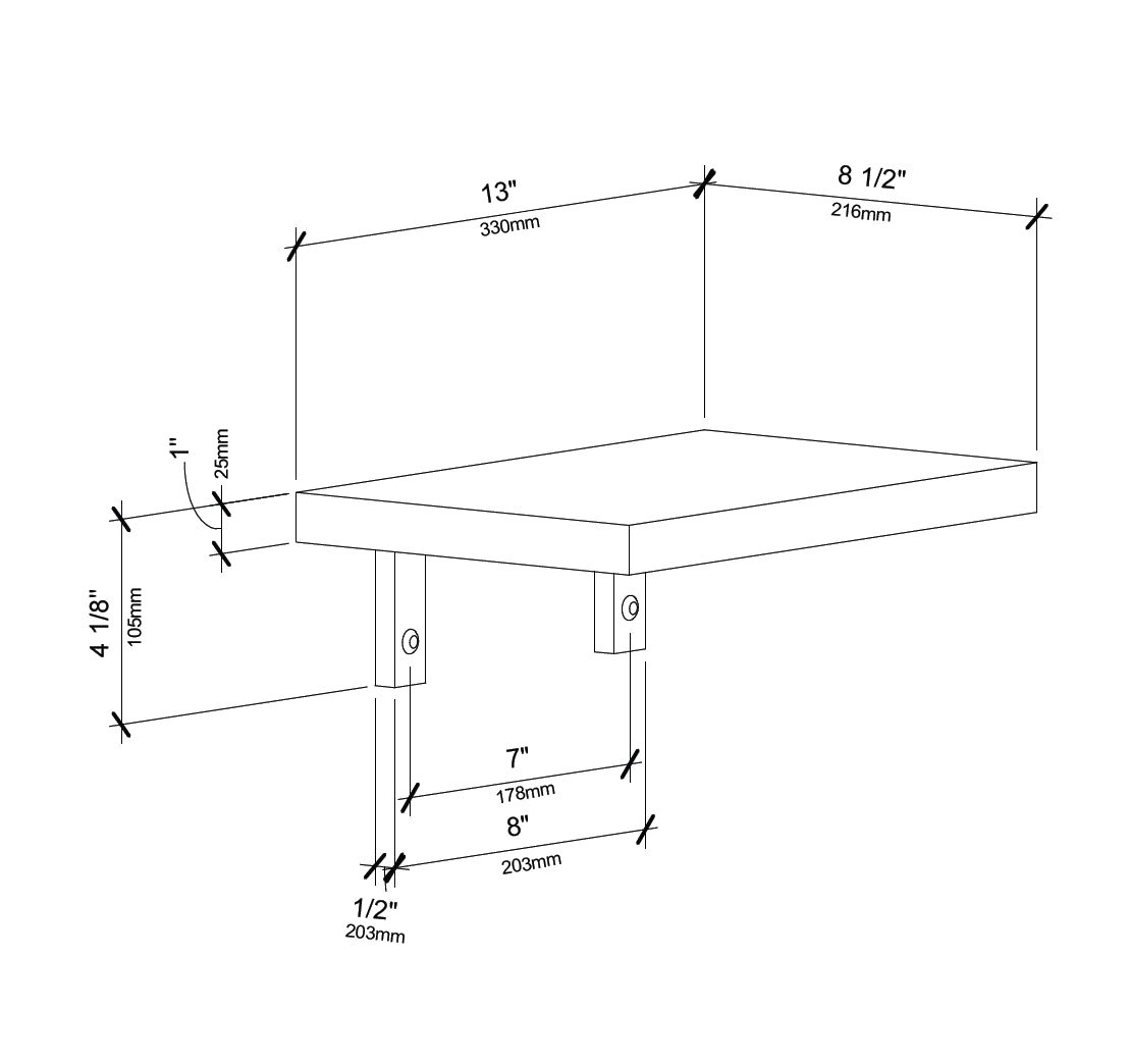 W Series Shelf (wall mounted metal wine rack accessary)