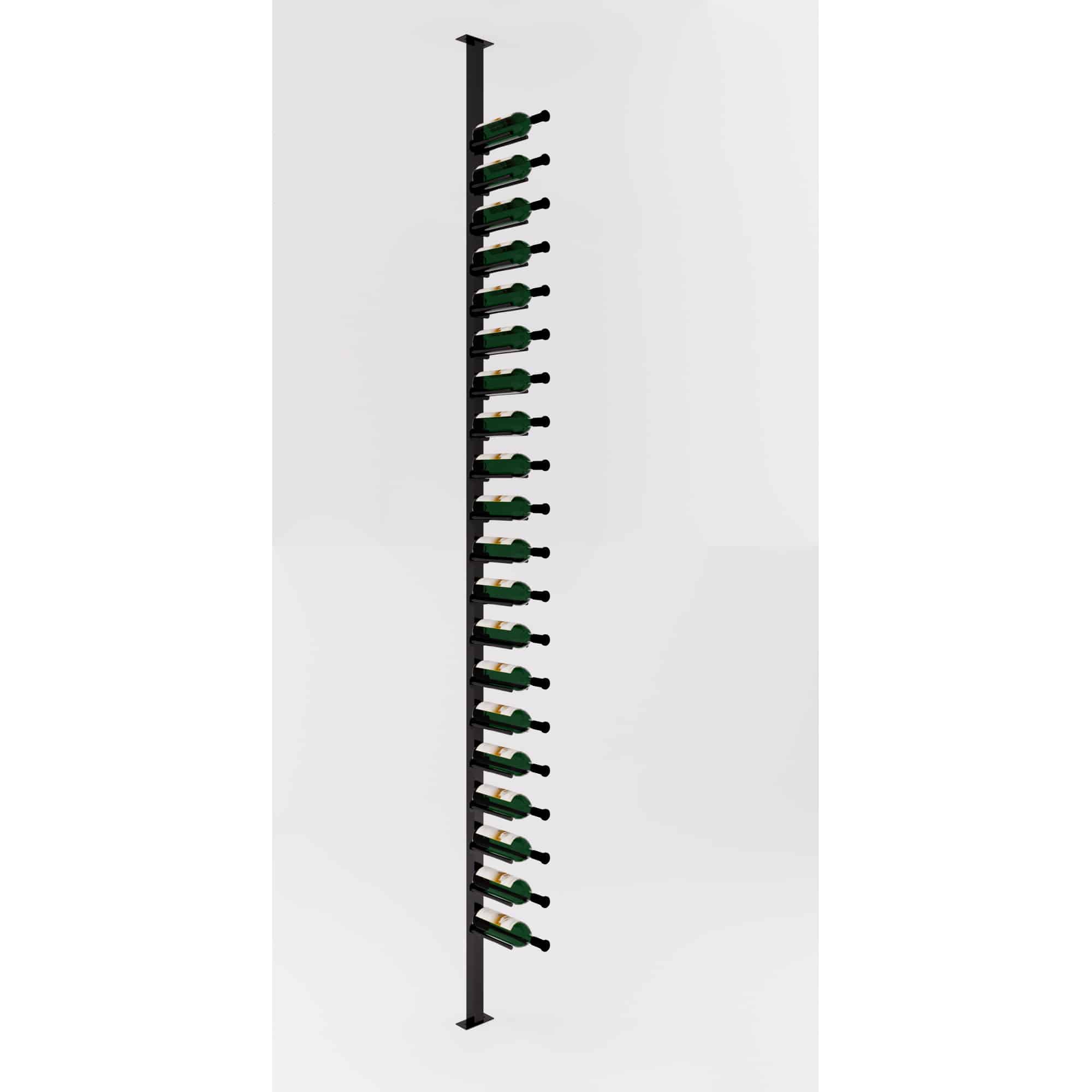 Kit de poteau simple face Vino Rails 10 (système de casier à vin du sol au plafond)