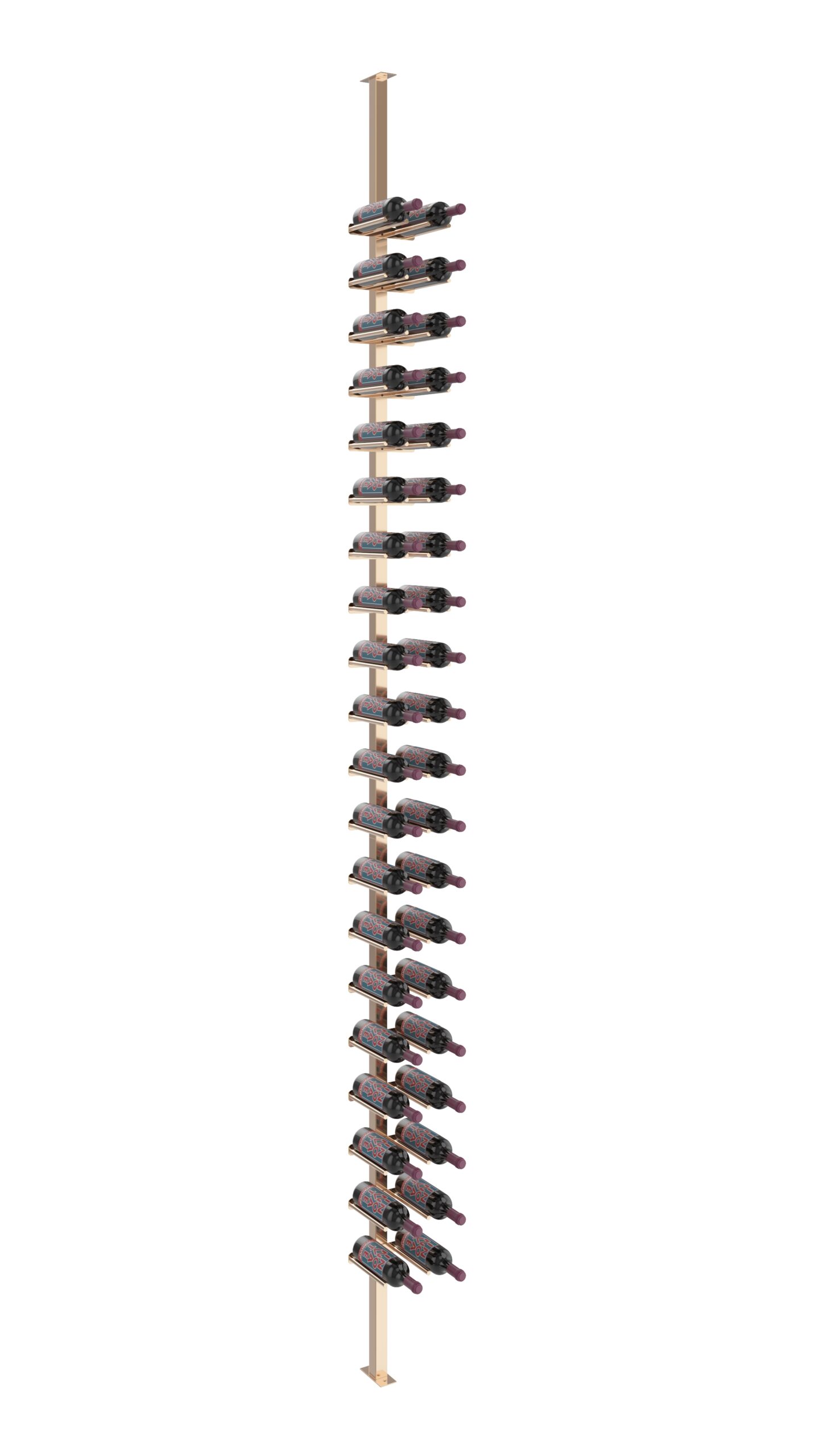 Kit de poteau simple face Vino Rails 10 (système de casier à vin du sol au plafond)