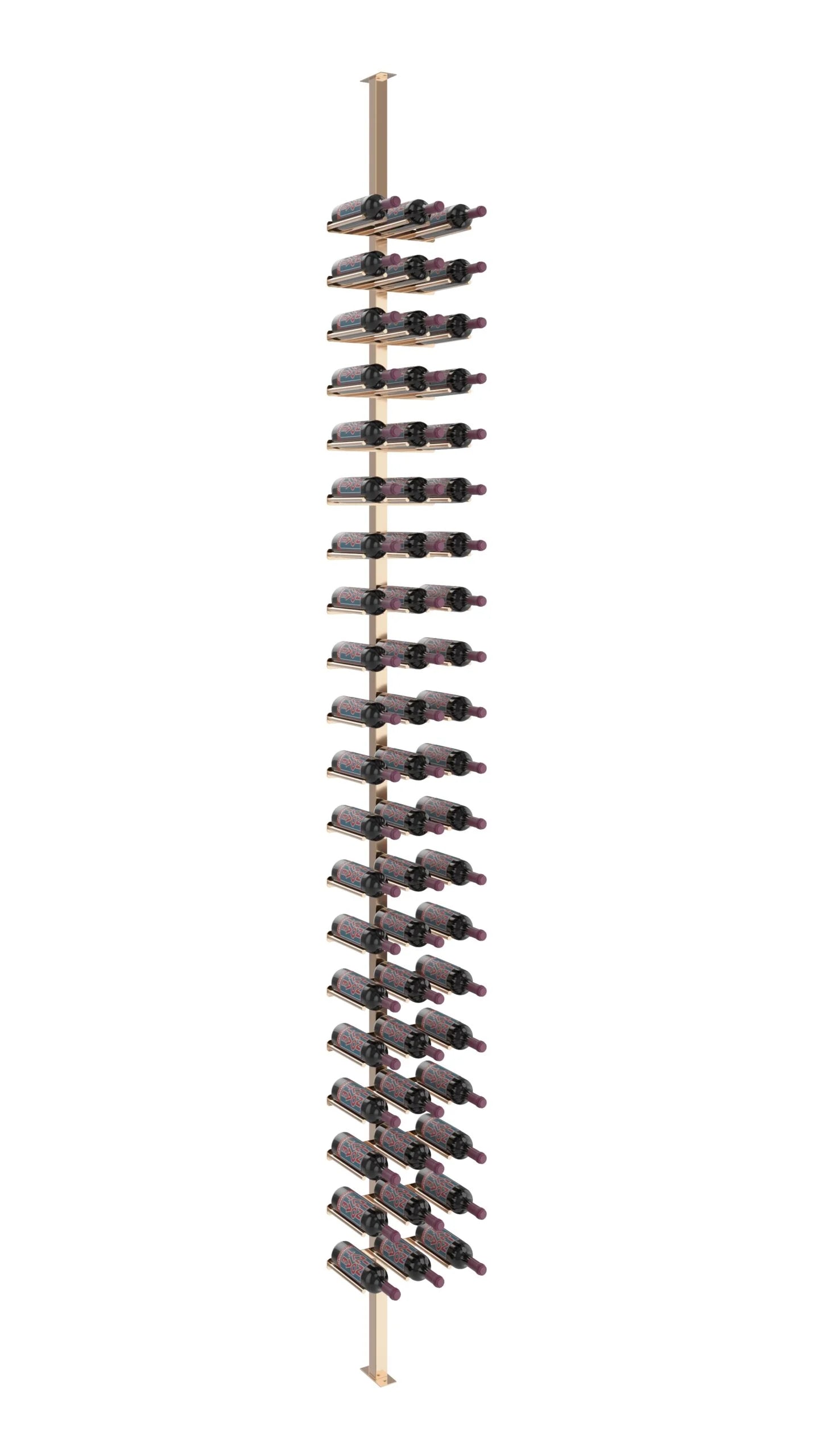 Kit de poteau simple face Vino Rails 10 (système de casier à vin du sol au plafond)