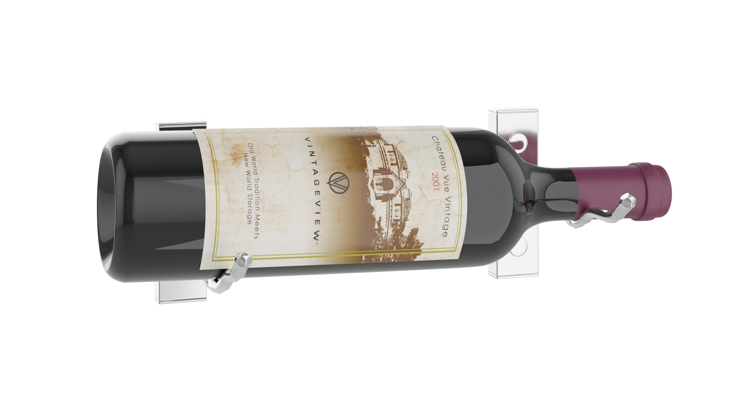 W Series Wall Mounted Wine Rack Single Bottle Height