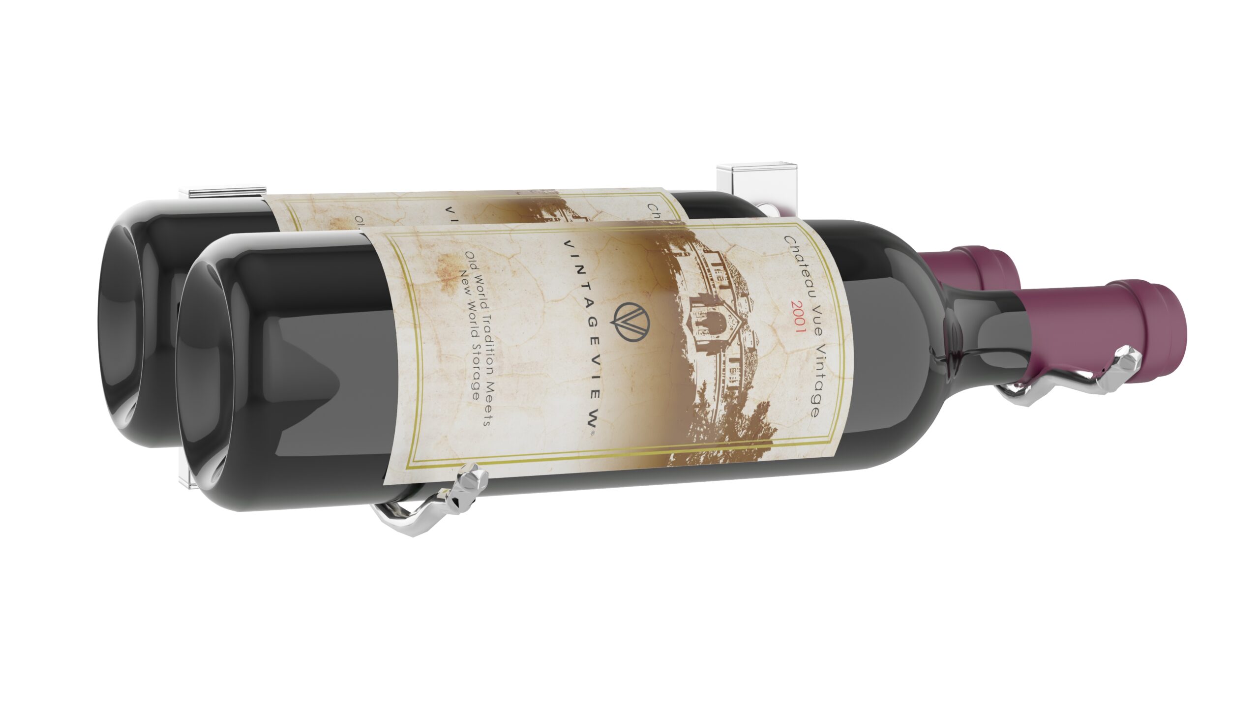 W Series Wall Mounted Wine Rack Single Bottle Height