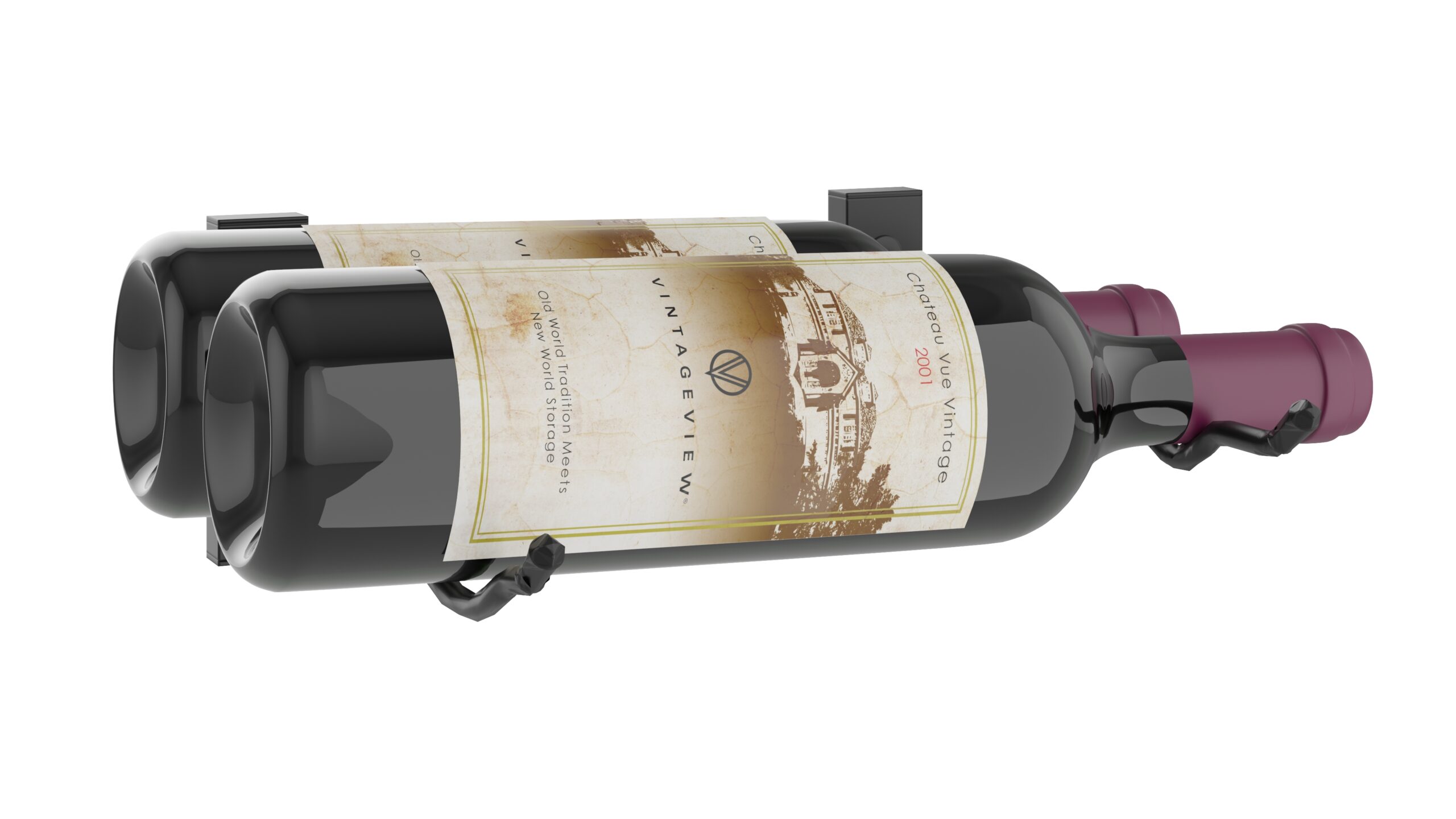 W Series Wall Mounted Wine Rack Single Bottle Height