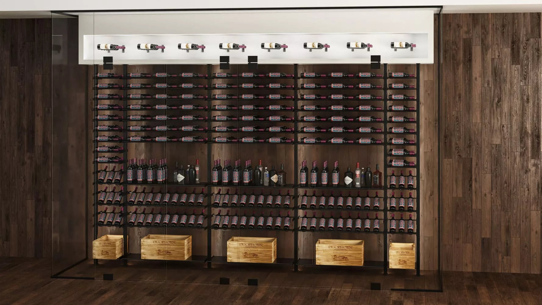 Evolution Single Sided Wine Wall Post Kit 10 3C (floor-to-ceiling wine rack system)