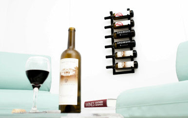 Le Rustique 6 (rustic wall mounted metal wine rack)